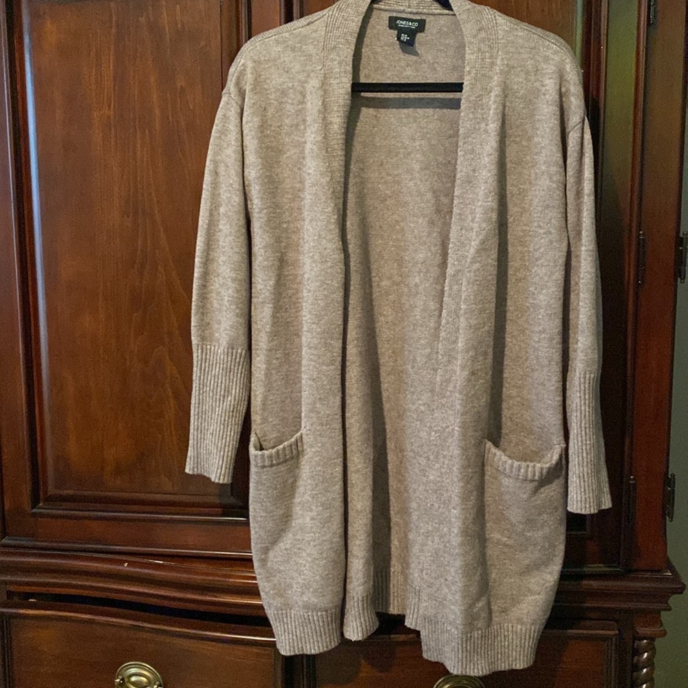 JONES & CO Open Cardigan Sweater